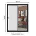 thumbnail image 3 of Ropero Closet Madesa Denver 2 Puertas 1 Espejo Negro/Blanco, 3 of 5