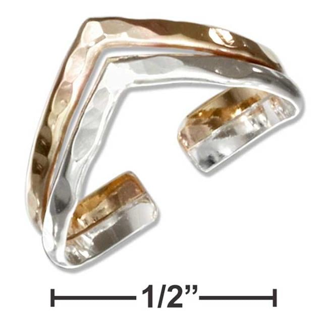 Gold Filled Chevron Toe Ring 14k Not Plated 