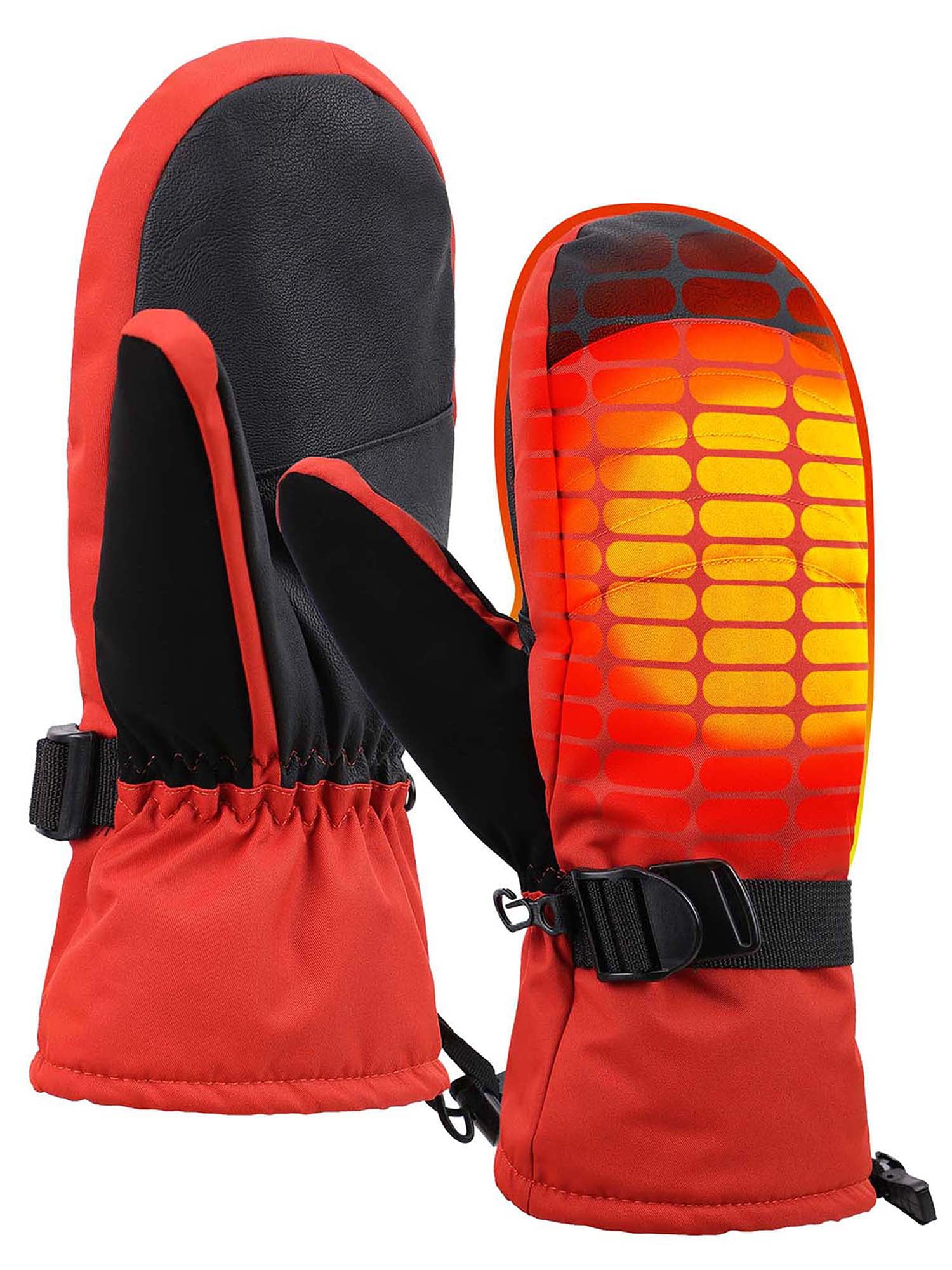 Winter Snow Mittens Thinsulate Insulation Mittens,Burnt Orange,L/XL