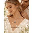 thumbnail image 3 of TANGPOET 925 Sterling Silver Black Pearl Flower Dasiy Necklace for Women, 3 of 5