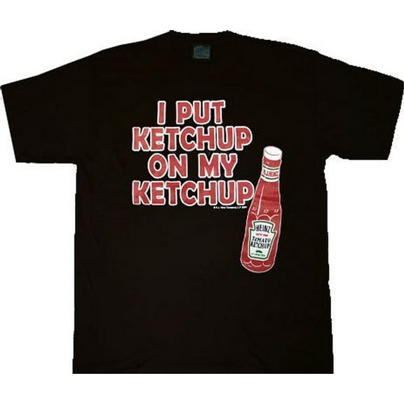 Heinz I Put Ketchup on My Ketchup Juniors Black T-Shirt