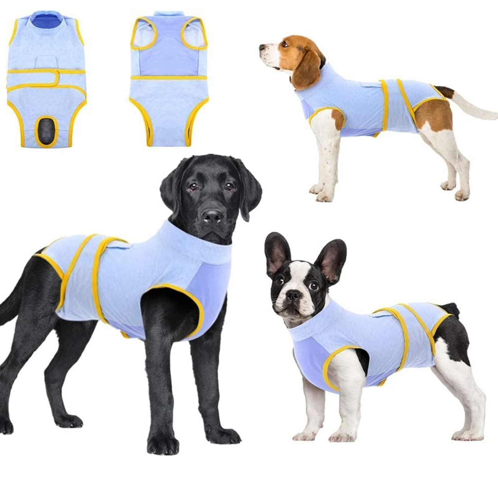 Onesie Breathable Abdominal Wound Skin Diseases Protector Prevent Harassment Dog Surgery Recovery Suit Anti Licking Professional Surgical Recovery Costume After Spay Puppy Cone Collar Alternative 