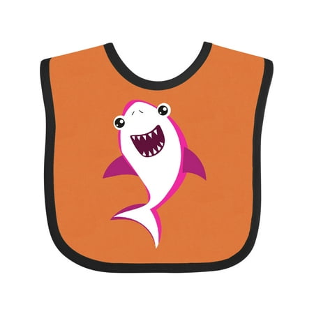

Inktastic Cute Shark Little Shark Pink Shark Sea Animal Gift Baby Boy or Baby Girl Bib