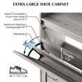 thumbnail image 4 of Shoe Cabinet with 4 Flip Drawers, Freestanding Shoe Cabinet Organizer, Shoes Storage Cabinet for Entryway, Narrow Shoe Rack Cabinet, 4 of 8
