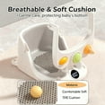 thumbnail image 3 of Oioane Baby Bath Seat for Babies 6 Months and Up, Baby Bathtub Seats with Thermometer, Soft Cushion, Non-Slip Design, Toy, Gray, 3 of 10