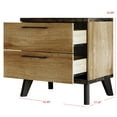 thumbnail image 7 of Home Design Emersyn 2 Drawer Nightstand with Spacious Storage and Natural Woodgrain, Natural Oak, Easy Assembly, 7 of 7