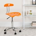 thumbnail image 2 of Pemberly Row Chaise de Bureau Moderne et Vibrante en Orange et Chrome, 2 of 7