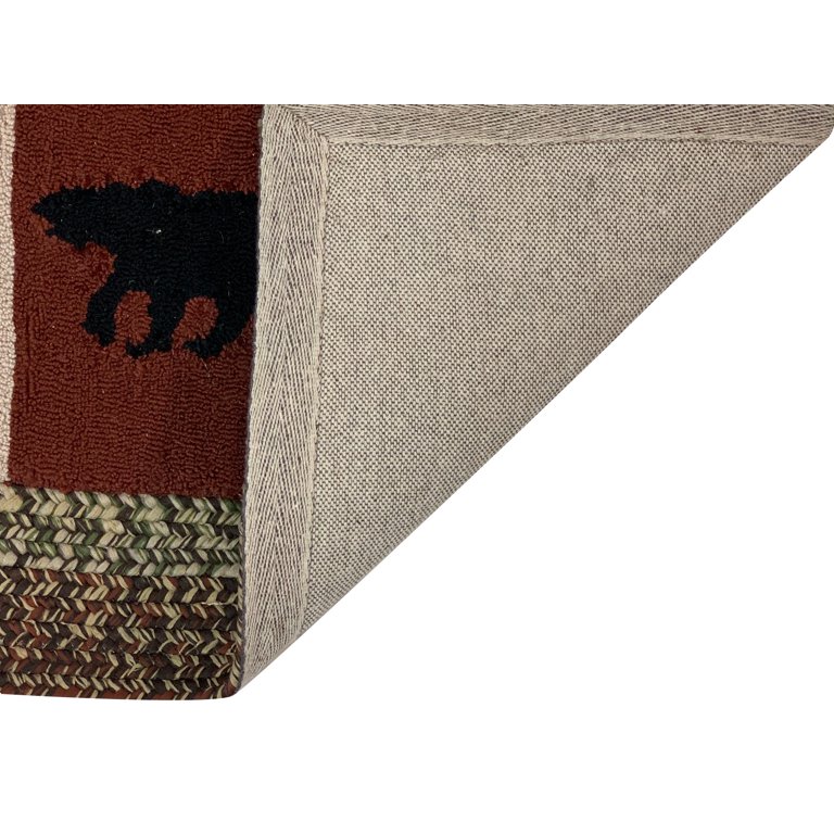 Hooked Collection 100% Polyester Area Utility Rug