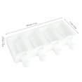 thumbnail image 4 of Molde de hielo de silicona de grado alimenticio de 4 rejillas, herramienta de fabricación de moldes de helado DIY para cocina casera Unbranded 3113190115711, 4 of 7