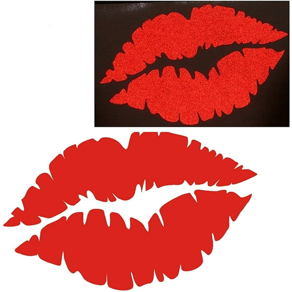 5.5" Rouge Sexy Lèvres Grand Baiser Doux Réfléchissant Décalcomanies Vinyle Autocollant Sécurité Nuit Arrière pour Vélo de Moto