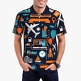 thumbnail image 2 of Salouo Creative Transport for Men's Short Sleeve Polo Shirts,Polo Shirts for Men Performance Short Sleeve Golf Shirt Athletic Casual Collared T-Shirt-4X-Large, 2 of 8
