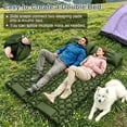 thumbnail image 4 of Sleeping Pad for Camping, Ultralight Self Inflatable Sleeping Pad with Built-in Pump & Pillow, Compact Inflatable Portable Air Mattress for Tent, Backpacking, Hiking, Car Traveling, Beach, Green, 4 of 7