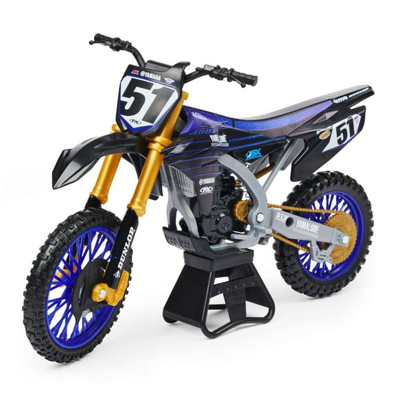 Supercross, Authentic Justin Barcia 1:10 Scale Collector Die-Cast Motorcycle Replica with Display Stand