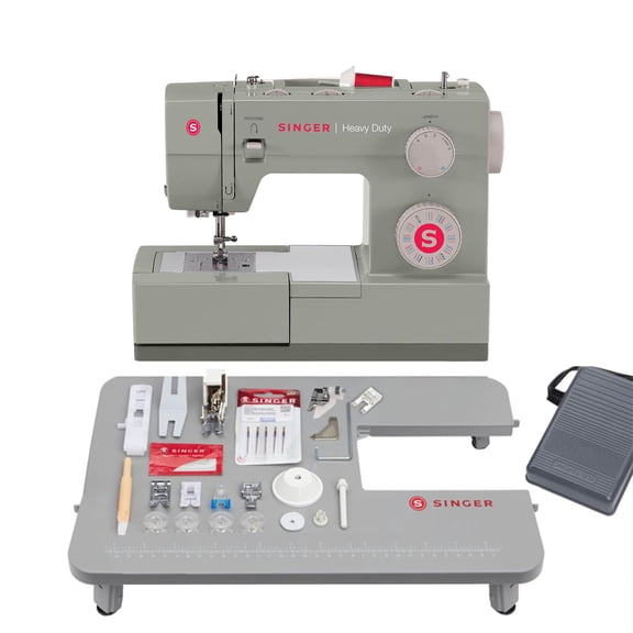 Máquina de Coser SINGER Heavy Duty 4452 + Mesa extensible