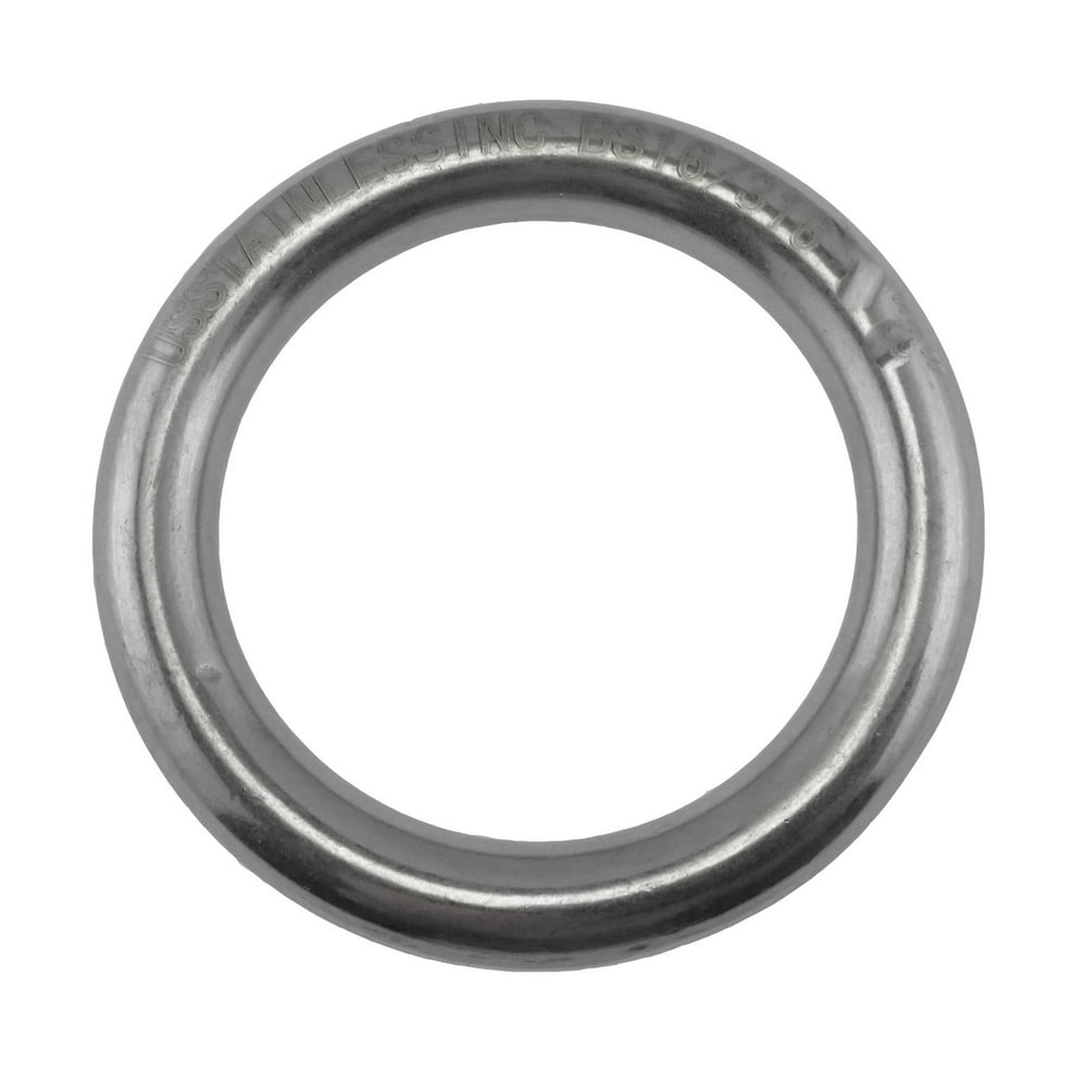 Stainless Steel 316 Round Ring Welded 3/8" x 2 3/8" (10mm x 60mm