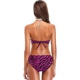 thumbnail image 5 of Dreamtimes Pink Animal Zebra Print Swimsuits Padded Bikini Sets Sexy Swimwear for Women, X-Large, 5 of 7