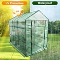 thumbnail image 5 of Towallmark Portable Greenhouse, 56"x83"x75" Walk-in Small Greenhouse with Steel Frame & PE Cover, Heavy Duty Plant House for Garden, Instant Assembly Greenhouse Kit with Zippered Door (Green), 5 of 6
