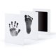 thumbnail image 3 of MAGNÍFICO KIT DE HUELLAS DE MANOS Y PIES DE BEBÉ – Marco decorativo blanco de recuerdo para bebé Tinta no tóxica – Decoración de madera Vidrio acrílico seguro – Fabuloso regalo para bebé,, 3 of 5