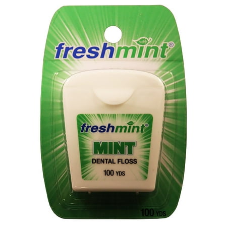 100 Yard Mint Waxed Dental Floss FreshMint 72's units/cs