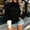 Black, variant on Qulqfy Hoodies for Women Fleece Soft Winter Fall Casual Purple Hooded Ruffle Long Sleeve Bow Pullover Sweatshirt M