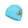 thumbnail image 6 of Unique Bargains 1 Pc Knitted PU Cartoon Crocodile Swim Cap Lake Blue, 6 of 6