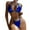 Dark Blue, variant on WXLWZYWL Swimsuit Plus Size Women's Print Swimwear Two-piece Slim Swimsuit Bikini Straped Swimsuits
