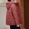 thumbnail image 6 of Olyvenn Women's Baggy Puffer Jacket with Hood, Long Sleeve Warm Quilted Padded Down Coats Thick Insulated Winter Outerwear Red XXXL, 6 of 6