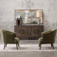 thumbnail image 4 of Uttermost Conroy Wood and Fabric Accent Chair in Olive and Dark Walnut, 4 of 8