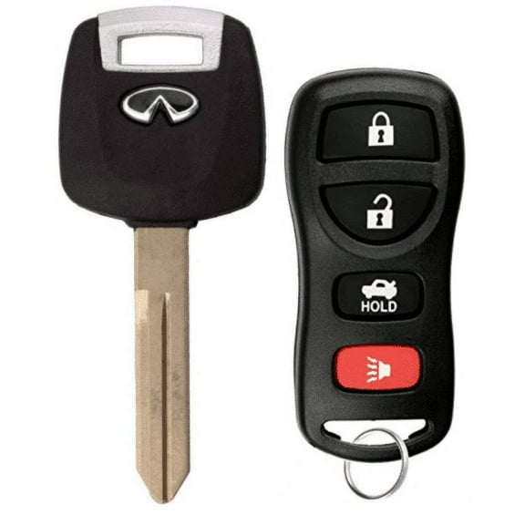 VLS N104 46 Chip Key and 4B Remote for Infiniti FX35 FX45 G35 and QX56 2003-2008