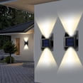 thumbnail image 1 of Xihbxyly Iniciar Sesión En Mi Cuenta Lámpara Solar de Pared Iluminada Hacia arriba y Hacia Abajo Exterior, Ip65, Decoración Moderna para El Hogar, Jardín, Porche, Color Negro, Paquete de 2, 1 of 7