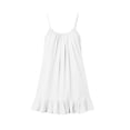 thumbnail image 3 of SuTry Backless Cami Dress for Women Short Mini Backless Dress Sleeveless Cami Ruffle Flowy Dress Above Knee House Dress, 3 of 6