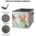 thumbnail image 5 of Collapsible Oxford Fabric Storage Cubes with Handles, Large Mid Foldable Oxford Cloth Bins Set of 2/6, Closet Organizers for Shelves Clothes Home Kitchen Toy - Vintage Floral Birds, 5 of 7