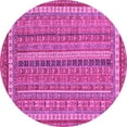 thumbnail image 1 of Ahgly Company Indoor Round Abstract Pink Modern Area Rugs, 7' Round, 1 of 4