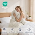 thumbnail image 5 of Unikome Lightweight Goose Feather Fiber Comforter, Twin Size, Soft Duvet Insert with Box Stitch Design, 8 Loops, Machine Washable, 68 x 88 in, Cream, 5 of 11