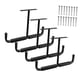 thumbnail image 5 of 4 ganchos de almacenamiento para garaje superior, ganchos colgantes para caña de pescar, escalera de madera negro, 5 of 9