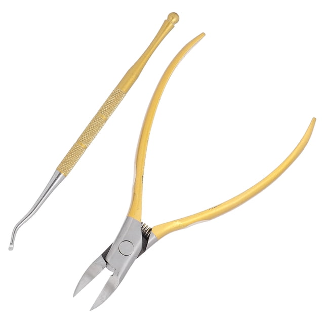 Tondeuse à Cuticules, Tondeuse à Cuticules Enlever les Bords des Ongles Acier Inoxydable Difficile à Rouiller Poignée Profilée pour Main Or