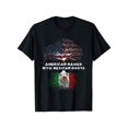 thumbnail image 1 of 100% Cotton American Raised Mexican Roots T-Shirt Featuring Flag Inspired Tree Art, 1 of 6