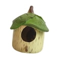 thumbnail image 1 of Casa para pájaros colgante, nido de colibrí exterior, casa para pájaros, resina decorativa, nido de pájaro rústico, decoración de jardín para valla,, 1 of 8