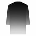 thumbnail image 5 of Pompotops T-shirt Mode Femme Imprimé Ample Manches 3/4 Blouse Col en V Tops Décontractés Liquidation, 5 of 5