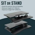 TechOrbits Standing Desk Converter - 37 Inch Adjustable Sit to Stand Up ...