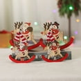 thumbnail image 3 of Zatoumnr Christmas Decoration Wooden Sleigh and Elderly Snowman Ornaments, Dress Up Your Holiday Display Christmas Holiday Gifts Decorations Party Holiday Supplies, 3 of 7