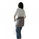 thumbnail image 3 of Bolso de mano de lona para mujer, bolso de trabajo de hombro informal, bandolera, bolso de compras de tela informal, gris Feliz Sencillez, 3 of 3