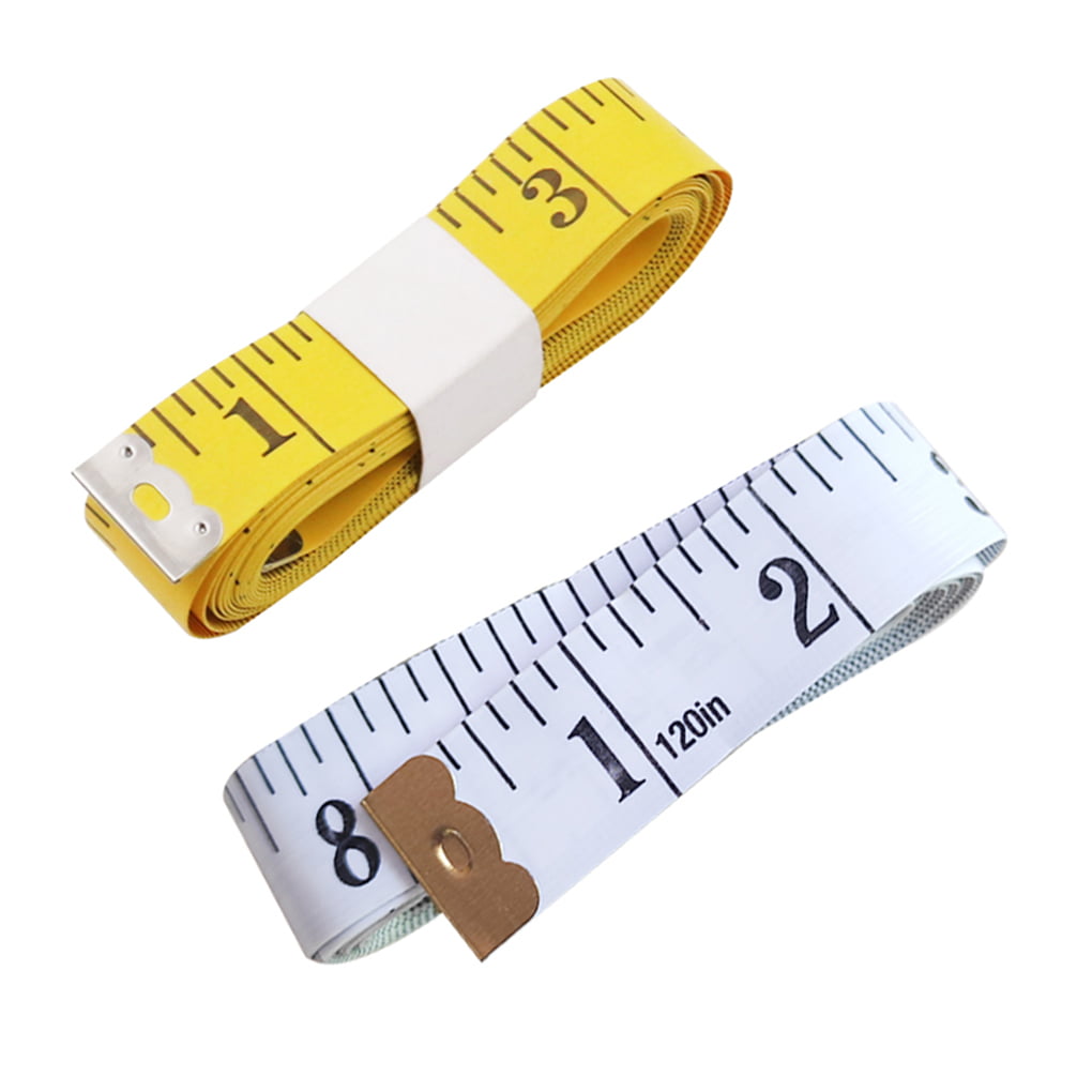 10PCS Clothing Measure Yellow Bottom Black Word Tape Sewing Tailor Ruler 