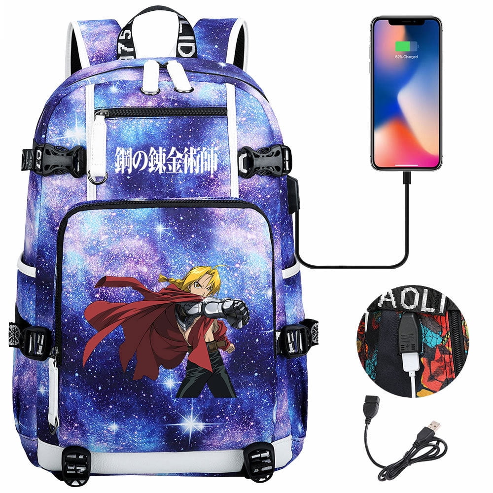 Bzdaisy Zdaisy 15 inch Laptop Backpack with Double-Side Pockets and Fullmetal Alchemist Pattern, Perfect for Kids Unisex for Kids Teen, Size: 18.50 x
