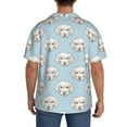 thumbnail image 5 of Xecao offers the Dog for Men's Casual Short-sleeved Shirt, a button-up collared shirt with a pocket, perfect for beach vacations and yacht travel in the 3X-Large size., 5 of 7