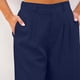 thumbnail image 4 of Pantalones de Algodón para las Mujeres Lino de Color Sólido de Verano de Ajuste Suelto, Bolsillos de Hendidura Lateral de Pierna Recta, 4 of 8