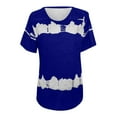 thumbnail image 3 of tklpehg Shirts for Women Trendy Summer Short Sleeve Color Block Patchwork Graphic Shirts Causal Comfortable Relaxed Fit T Shirts Crewneck Tie Dye Shirts Going Out Tops Blouses Dark Blue XXXXL, 3 of 4