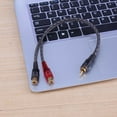 thumbnail image 3 of ALL-GQ 1pc 30cm 1 RCA Male to 2 RCA Female OFC Splitter Cable for Car Audio System, 3 of 7