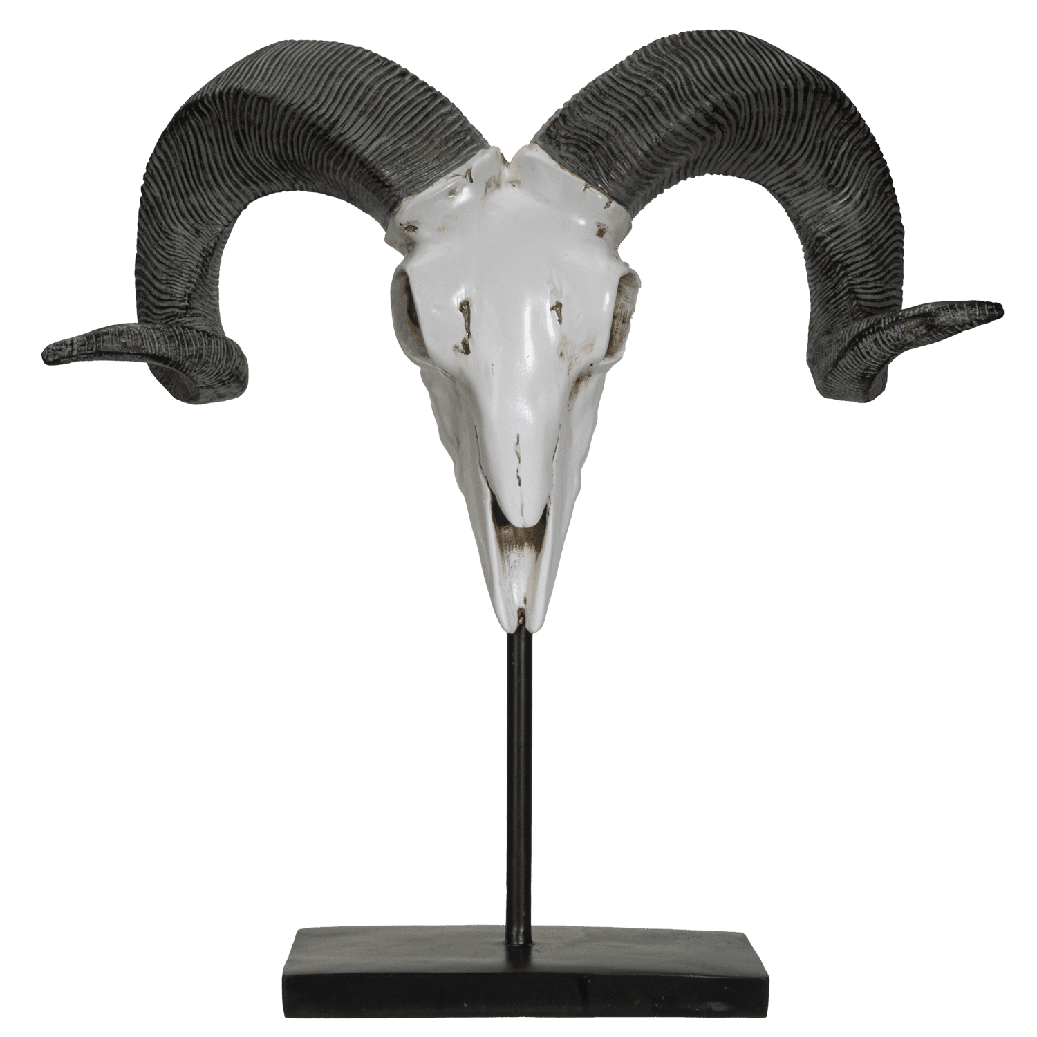 Grand 42 cm RAM Skull Hanging Wall Sculpture cheminée MOUTONS ANIMAL HEAD Ornament 