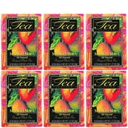 Hawaiian Islands Tea, Mango Maui Flavor Tropical Black Tea, All Natural - Six Boxes with 20 Tea Bags Per Box.